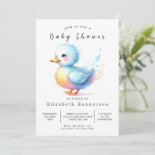 Invitation Baby shower Whimsical Custom Duck (Debout devant)