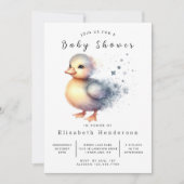 Invitation Baby shower Whimsical Custom Duck (Devant)
