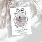 Invitation Baby shower Whimsical de Bow de Main moderne