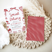 Invitation Baby shower Whimsical de livraison Spéciale Italie