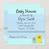 Invitation Baby shower Whimsical Ducks (Devant / Derrière)