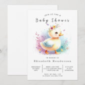 Invitation Baby shower Whimsical Editable (Devant / Derrière)
