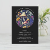 Invitation Baby shower Whimsical Enchanted De Champignons De  (Debout devant)