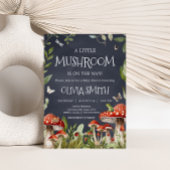Invitation Baby shower Whimsical Enchanted Forest Champignons