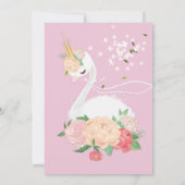 Invitation Baby shower Whimsical Floral Swan (Dos)