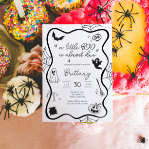 Invitation Baby shower Whimsical Halloween Scribble