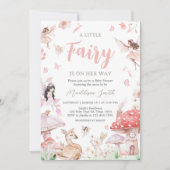 Invitation Baby shower Whimsical Little Fairy (Devant)