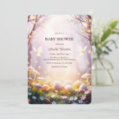 Invitation Baby shower Whimsical OEufs de Pâques Enchanted (Debout devant)