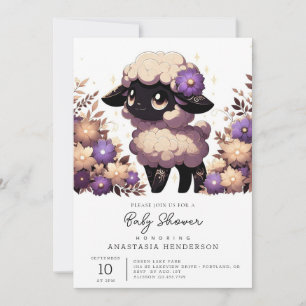 Invitation Baby shower Whimsical Sheep