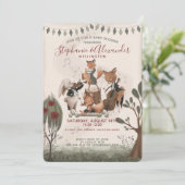 Invitation Baby shower Whimsical Watercolor (Debout devant)