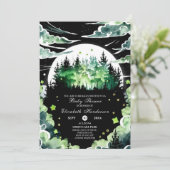 Invitation Baby shower Whimsical Woodland (Debout devant)