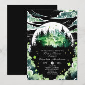 Invitation Baby shower Whimsical Woodland (Devant / Derrière)