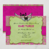 Invitation Baby shower Whimsically Urban & Hip! (Devant / Derrière)