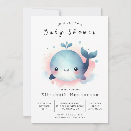 Invitation Baby shower Whimsy Online (Devant)