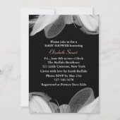 Invitation Baby shower White Feathers (Devant)