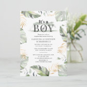 Invitation Baby shower Wild Jungle Safari Giraffe Couples (Debout devant)