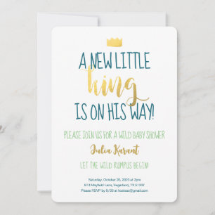 Invitation Baby shower Wild One Boy