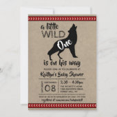 Invitation Baby shower Wild One Boys (Devant)