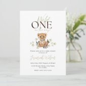 Invitation Baby shower Wild One Genre Neutre Cub (Debout devant)