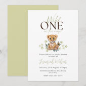 Invitation Baby shower Wild One Genre Neutre Cub (Devant / Derrière)