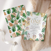 Invitation Baby shower Wild One Jungle Safari Animaux