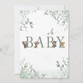 Invitation baby shower Wild One Safari Jungle (Dos)