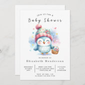 Invitation Baby shower Wild Online Owl (Devant / Derrière)