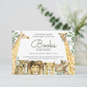 Invitation Baby shower Wild Safari Animaux Demande de réserva (Debout devant)