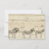 Invitation Baby shower Wild Safari Animaux Demande de réserva (Dos)