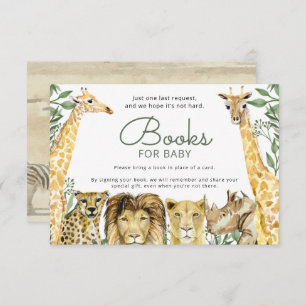 Invitation Baby shower Wild Safari Animaux Demande de réserva