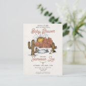 Invitation baby shower Wild West Rodeo (Debout devant)