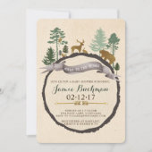 Invitation Baby shower Woodland (Devant)