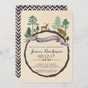 Invitation Baby shower Woodland