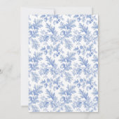 Invitation Baby shower Woodland Toile De Jouy (Dos)