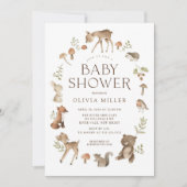 Invitation Baby shower Woodland Wonder (Devant)