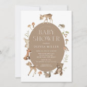 Invitation Baby shower Woodland Wonder (Devant)
