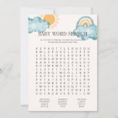 Invitation Baby shower Word Search Game Card (Devant)