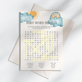 Invitation Baby shower Word Search Game Card