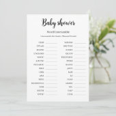 Invitation Baby Shower Word Unscramble Game, Printable  (Debout devant)