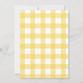 Invitation Baby Shower Yellow and White Plaid Teddy Bears (Dos)