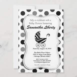 Invitation baby shower Zebra