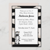 Invitation Baby shower Zebra (Devant / Derrière)