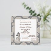 Invitation Baby shower Zebra Pok-a-Dot 5x7 (Debout devant)