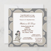 Invitation Baby shower Zebra Pok-a-Dot 5x7 (Devant)