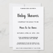 Invitation Baby showers Art Nouveau Modèle  (Dos)