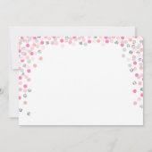 Invitation Baby showers jumeaux Filles rose et arg (Dos)