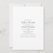 Invitation Baby showers mignons (Dos)