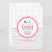 Invitation Baby showers mignons (Devant / Derrière)