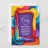 Invitation Baby-Showing Coloré (Devant)