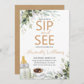 Invitation Baby-sitting de fête sur le thème du café (Devant / Derrière)